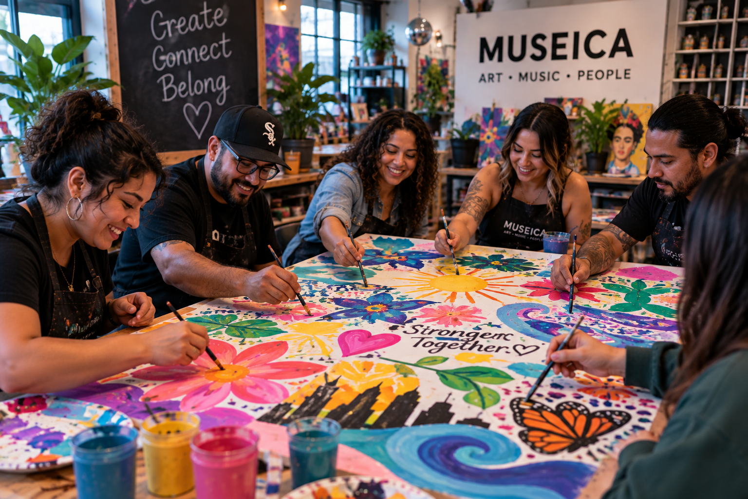 Canvas painting activation live event corporate group